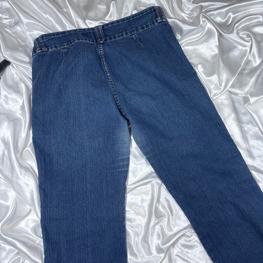 y2k vintage low rise Jeanswear Straight Leg Jeans Blue Seam Detail Size 13 - Picture 5 of 9